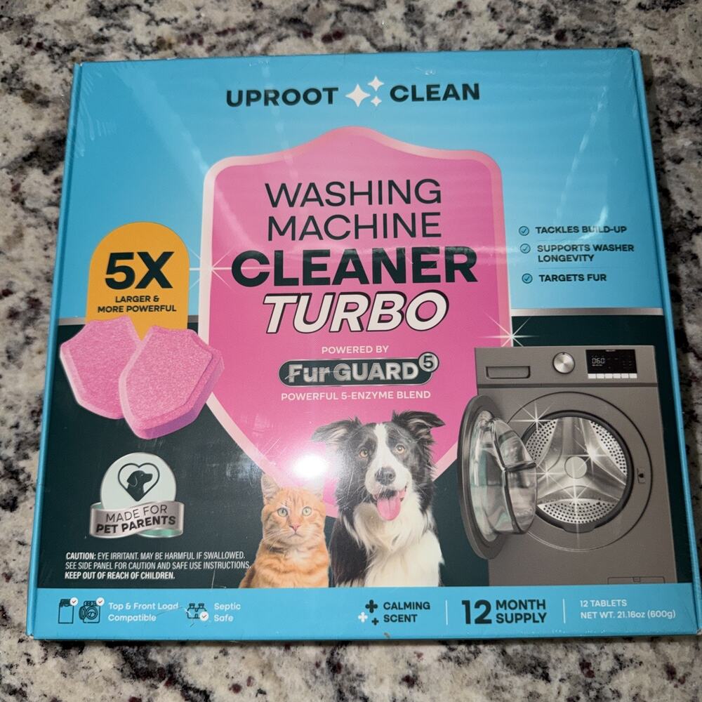 Uproot Clean Washing Machine Cleaner Turbo 12 Tablets New In Box Get Rid of Odor